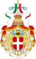 Greater coat of arms(1890–1929; 1943–1946) of Kingdom of Italy