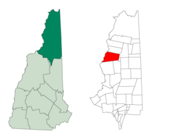 Location in Coös County, New Hampshire