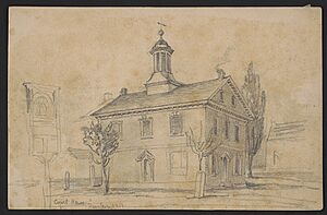 Court House Sketch - Sunbury, Northumberland County, Pennsylvania - 1851