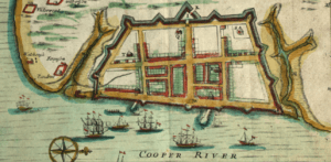 Crisp Map of Charleston in 1711
