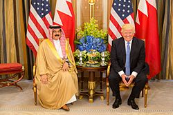 Donald Trump meets with King Hamed bin Issa of Bahrain, May 2017