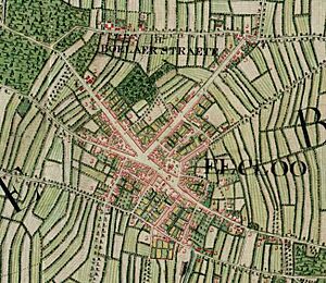 Eeklo, Belgium ; Ferraris Map