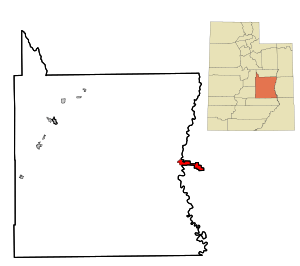 Location in Emery County and the state of Utah