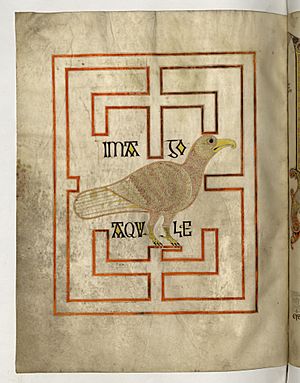 Evangéliaire d'Echternach - BNF - f176v aigle