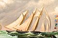 First International Yacht Race off Children's Island (Marblehead, Massachusetts), by M. H. Howes RHS detail