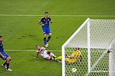 Götze kicks the match winning goal