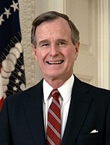 Photographic portrait of George H. W. Bush
