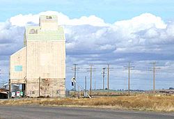 Grain elevator on the Fort Hall Indian Reservation in southeastern Idaho