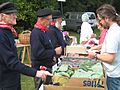 Guernseymen selling produce at the Viaer Marchi