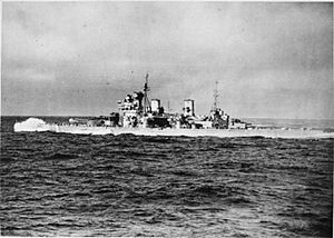HMS Duke of York during an Arctic convoy