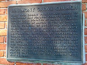 Harmony Grove Church Plaque