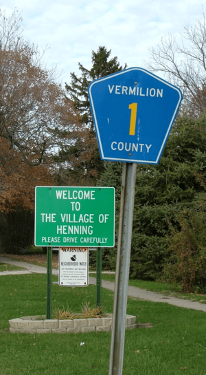 Henning Illinois sign