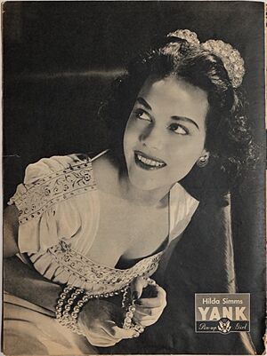 Hilda Simms pin-up from Yank, The Army Weekly, February 1945