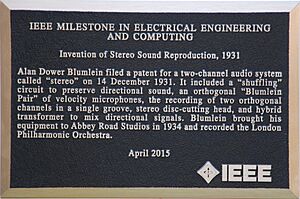 IEEE Milestone Plaque - Alan Dower Blumlein