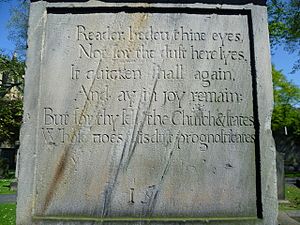 Inscription on Alexander Hendersons gravestone, Greyfriars Kirkyard (geograph 2384822)