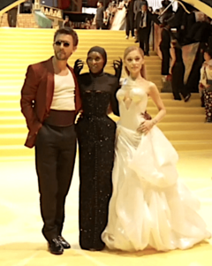 Jonathan Bailey, Cynthia Erivo, and Ariana Grande at the premiere of Wicked in Mexico City