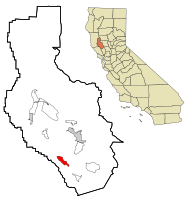 Location within Lake County and the state of California