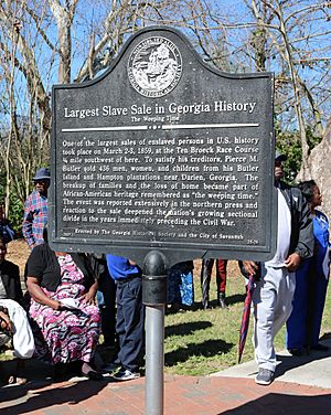 Largest Slave Sale in Georgia History Historical Marker
