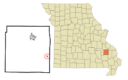 Location of Marquand, Missouri