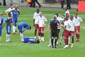 Michael Ballack on the ground FA Cup Final 2010 (cropped)
