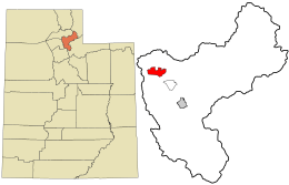 Location in Morgan County and the state of Utah