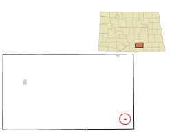 Location of Fredonia, North Dakota