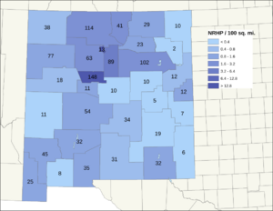 NRHP New Mexico Map