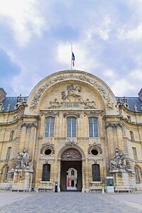 North portal of Hôtel des Invalides, Paris 11 June 2013
