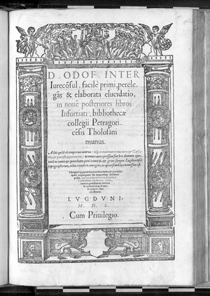 Odofredus Bononiensis – Elucidatio in novem posteriores libros Infortiati, 1550 – BEIC 11201720f