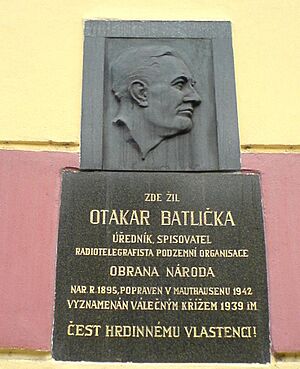 Otakar Batlicka plaque