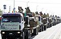 Parade of IRGC tank transporters