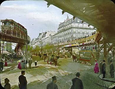 Paris Exposition rolling platform, Paris, France, 1900