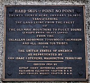 Point No Point Treaty plaque