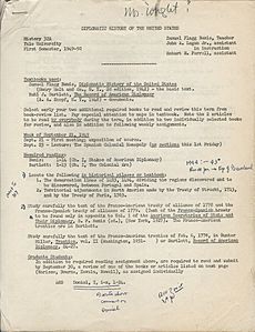 Prof Bemis reading list History 32a Fall 1949