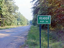 Street sign in Reader