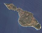 Satellite photo of Santa Catalina Island