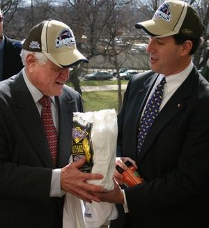 Santorum Makes Good on Friendly Wager with Kennedy
