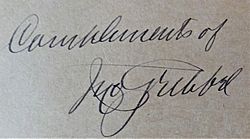 Signature of John Gribbel. Glenriddell Manuscript facsimile volume 1. 1914