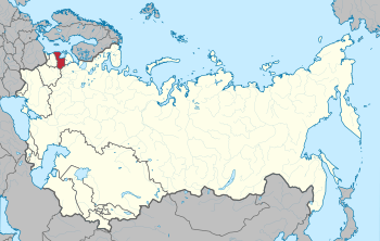Location of Latvia (red) within the Soviet Union