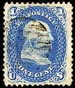 Stamp US 1868 1c Z grill Miller.jpg
