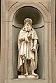 Statue of Leonardo DaVinci in Uffizi Alley, Florence, Italy