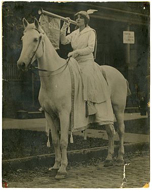 Suffragist from Ohio on Horseback 1914