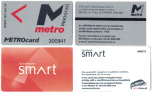 Sydney Monorail Payment Cards