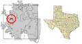 Tarrant County Texas Incorporated Areas Lake Worth highlighted