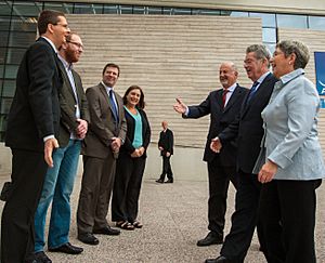 The President of Austria, Heinz Fischer is welcomed to ESO’s premises in Santiago