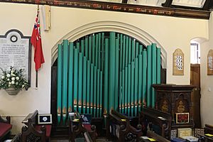 The organ, St Just's Church, St Just in Roseland