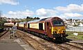Truro - DB Cargo 67024+67021 arriving with empty Pullman stock