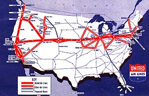 UAL Route Map 1940