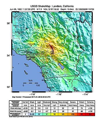 USGS ShakeMap - 1992 Landers earthquake.jpg