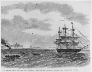 USS Jamestown burns Alvaradof